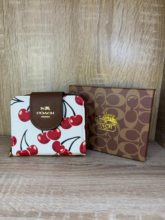 PORTE MONNAIE COACH CERISE FEMMES