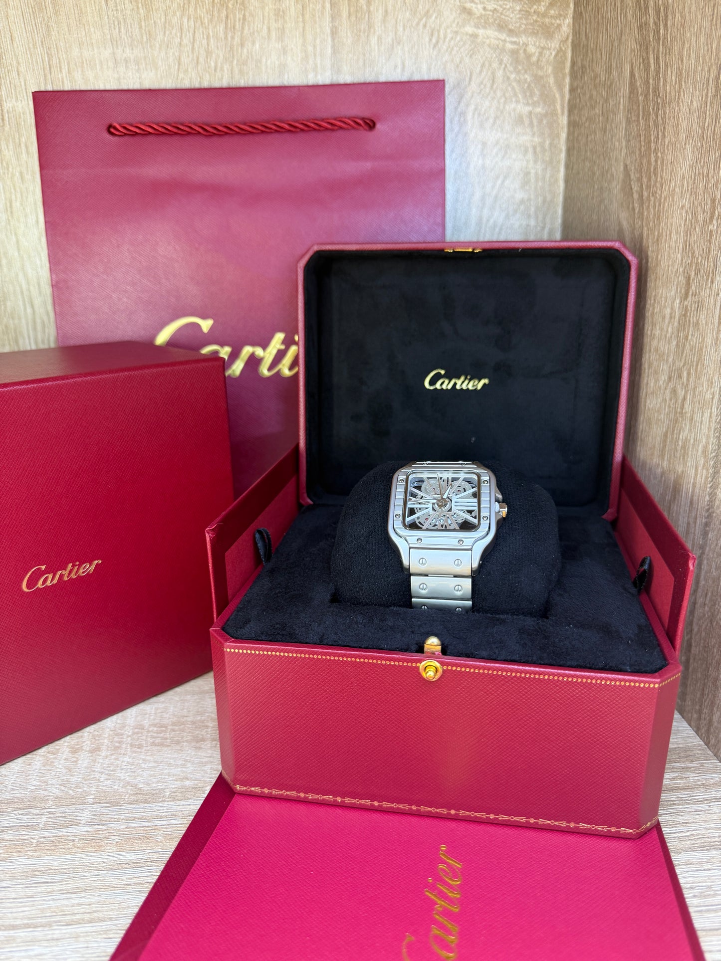 CARTIER SANTOS TRANSPARENT HOMMES COFFRET