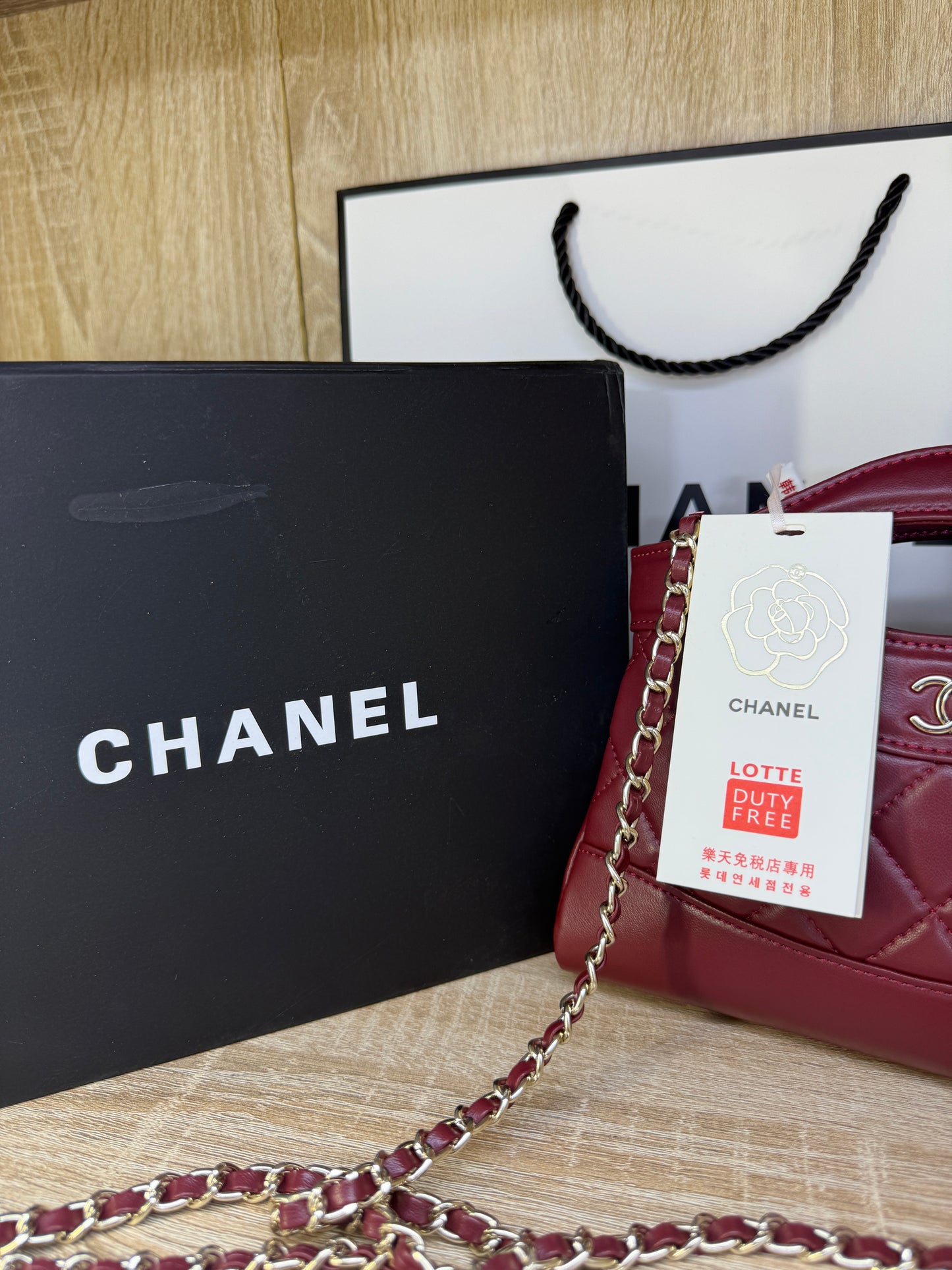 SAC CHANEL 22 MINI HOBO CUIR 100%