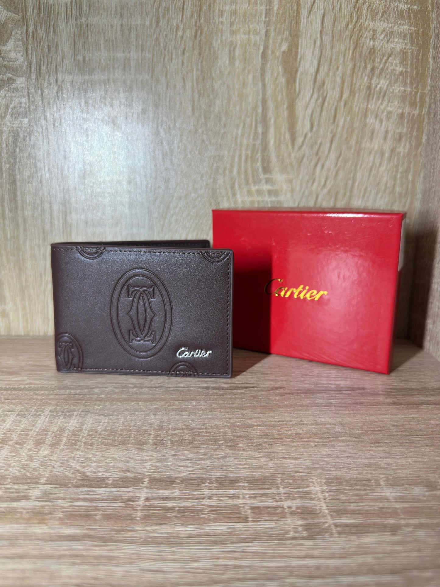 PORTE MONNAIE CARTIER MARRON