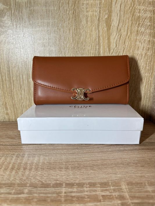 PORTE FEUILLE FEMMES CELINE MARRON