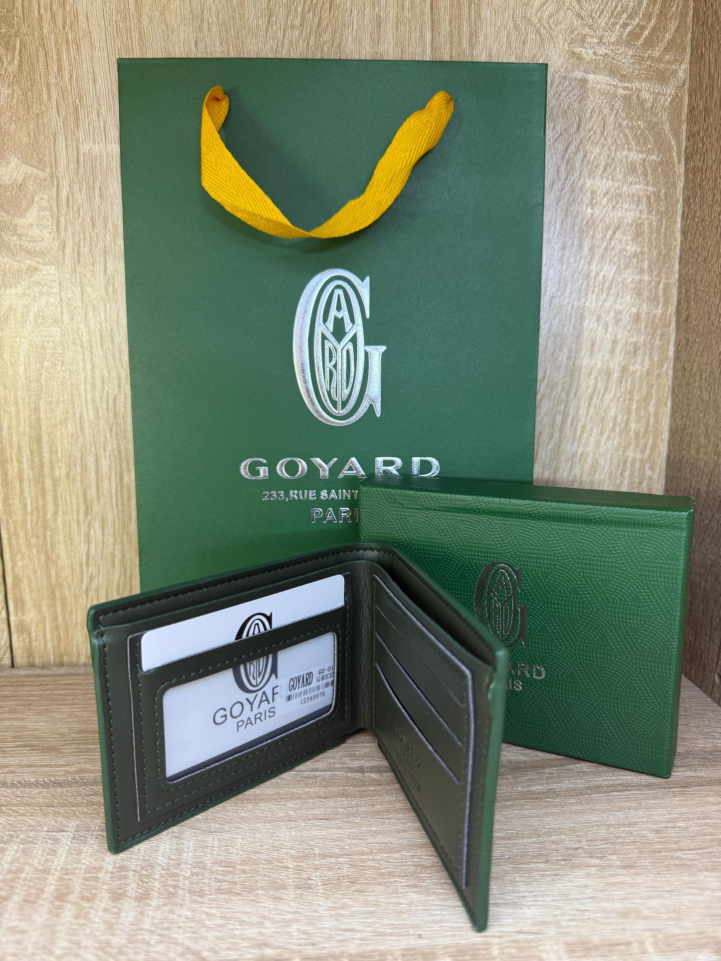 PORTE MONNAIE HOMMES GOYARD VERT AVEC SACHET