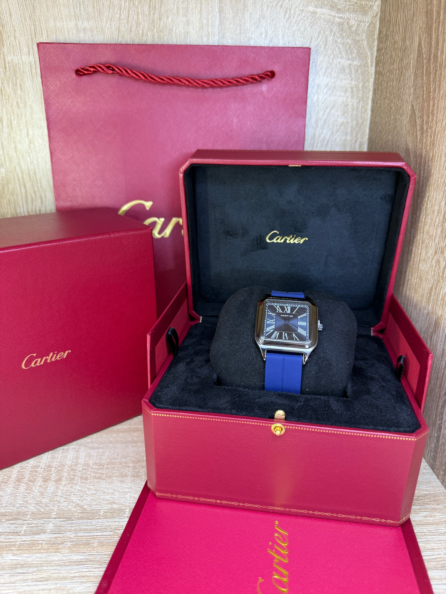 CARTIER SANTOS SILICONE HOMMES 3 COFFRET