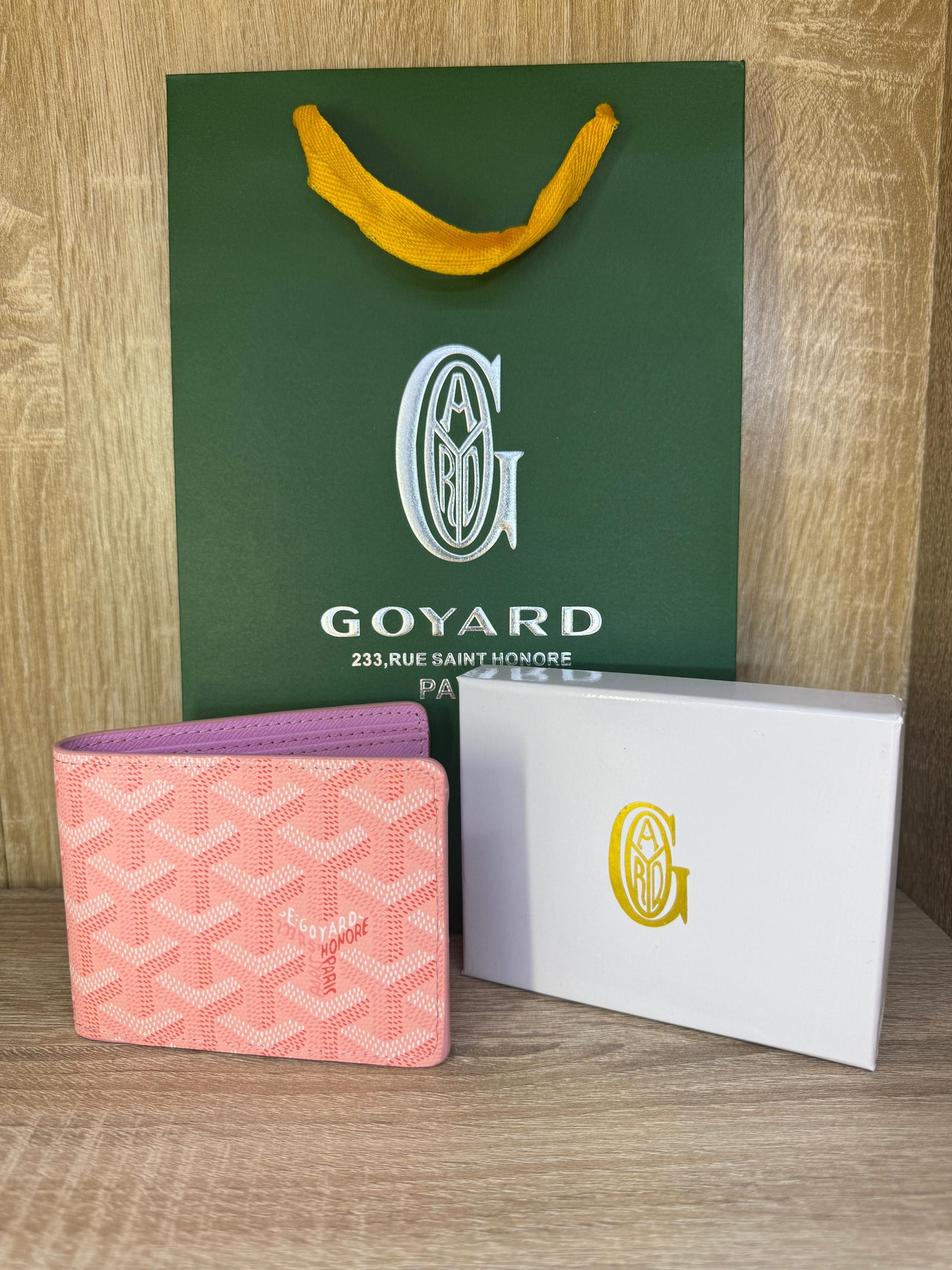 PORTE MONNAIE GOYARD ROSE FEMMES AVEC SACHET
