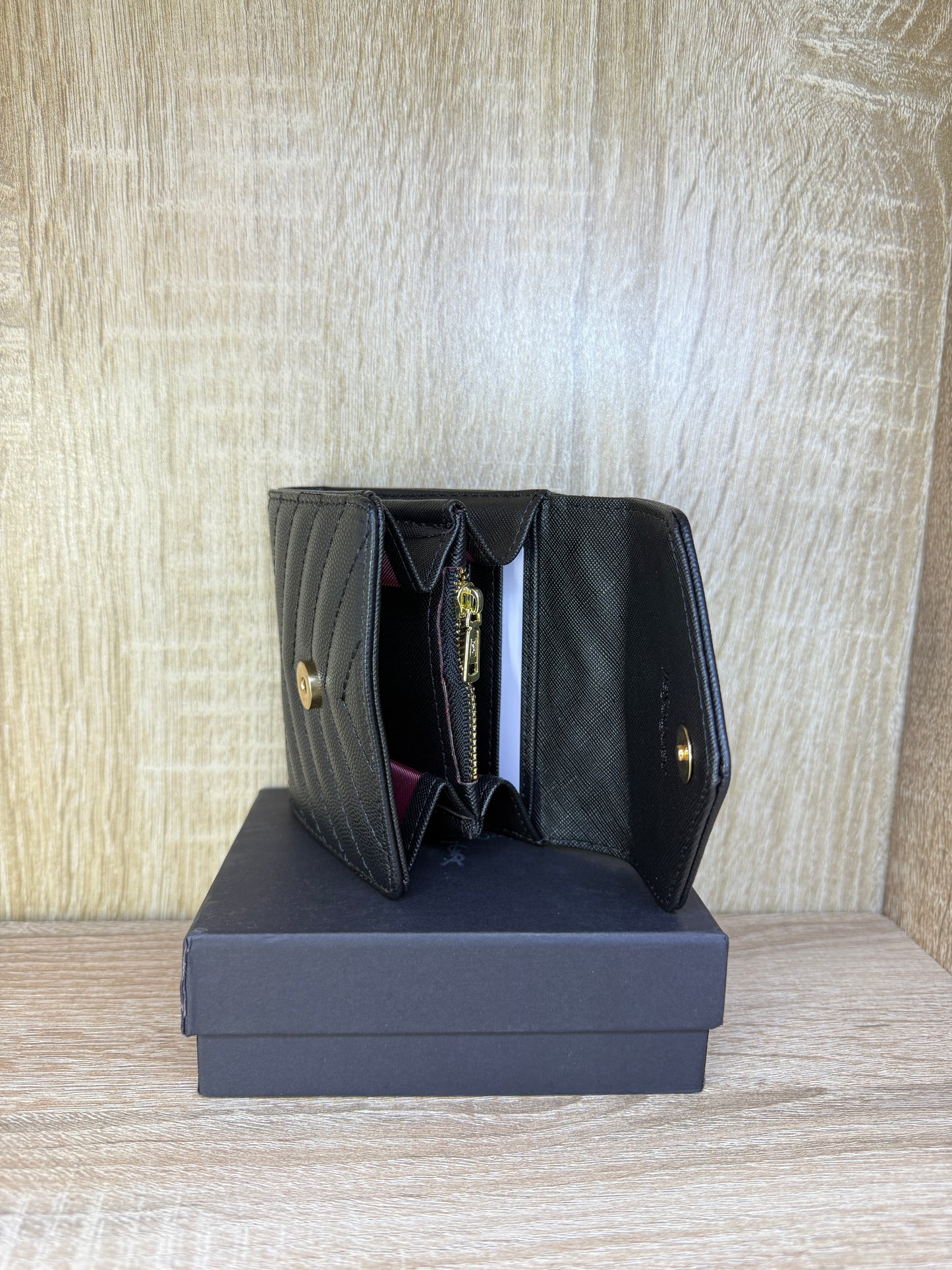 PORTE MONNAIE YSL NOIR FEMMES