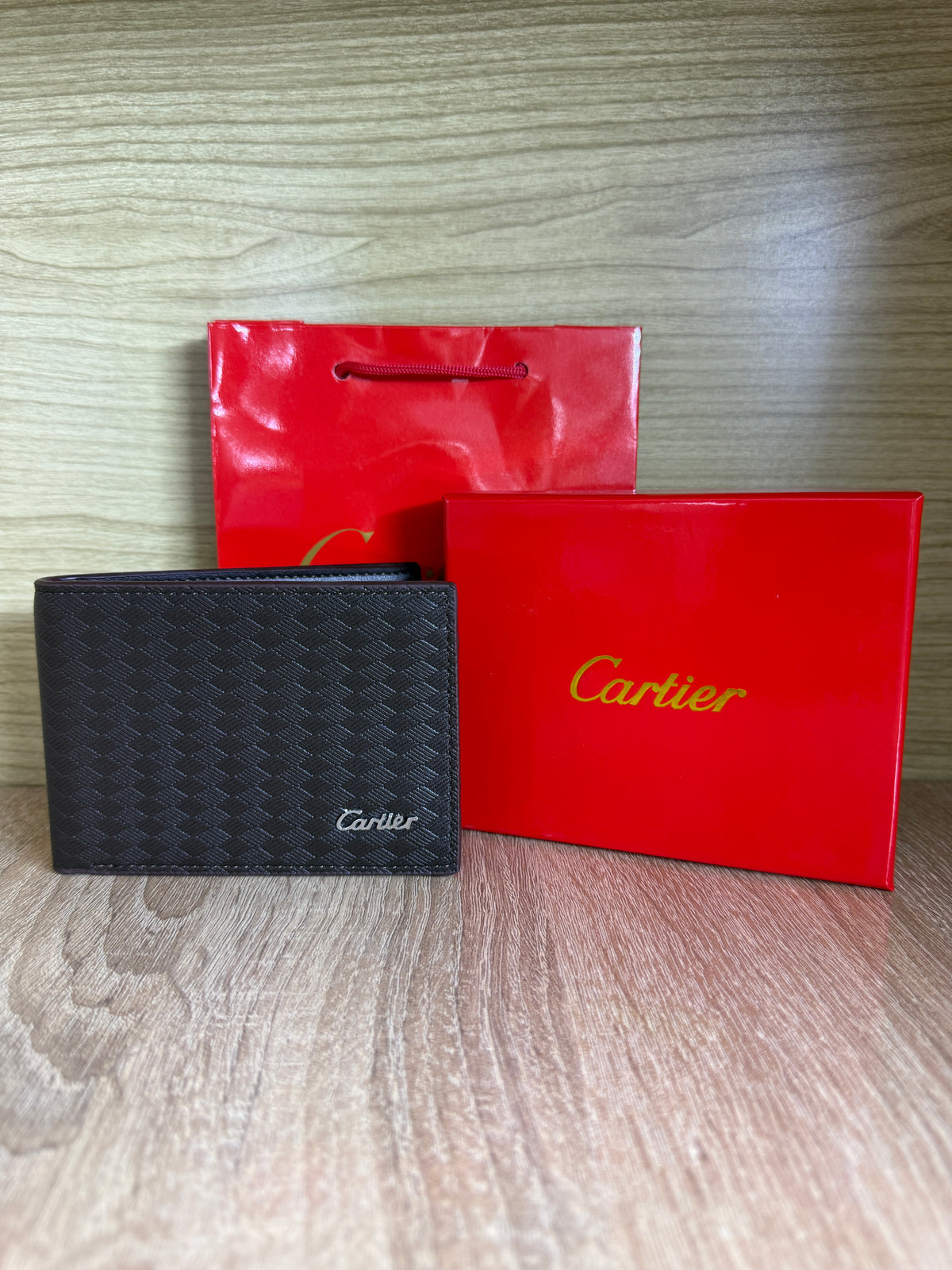 PORTE MONNAIE CARTIER 1 MARRON HOMMES AVEC SACHET