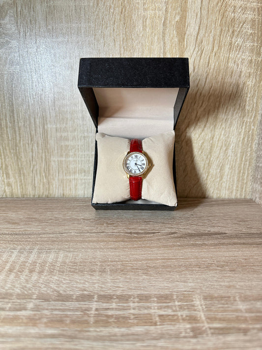 CARTIER CUIR FEMMES ROND DIAMONDS/GOLD BOITE SIMPLE