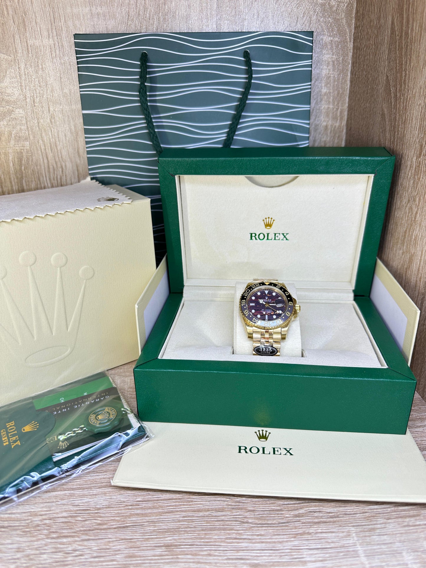 ROLEX GMT MASTER QUALITÉ GOLD TB NOIR
