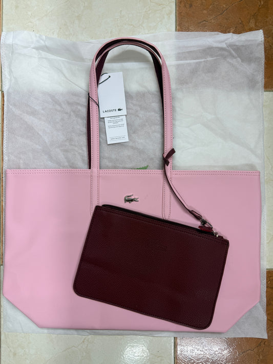 SAC LACOSTE DOUBLE FACE FULL PINK