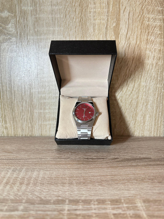 TISSOT ACIER HOMMES TABLEAU ROUGE