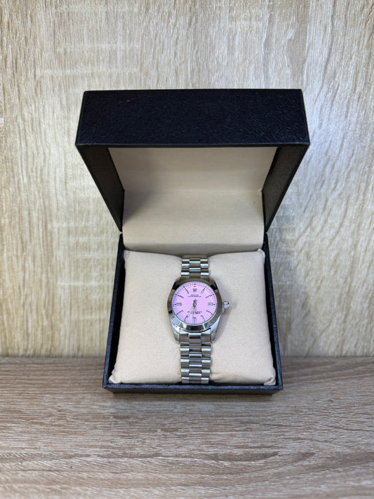 ROLEX FEMMES GRIS TABLEAU ROSE BOITE SIMPLE