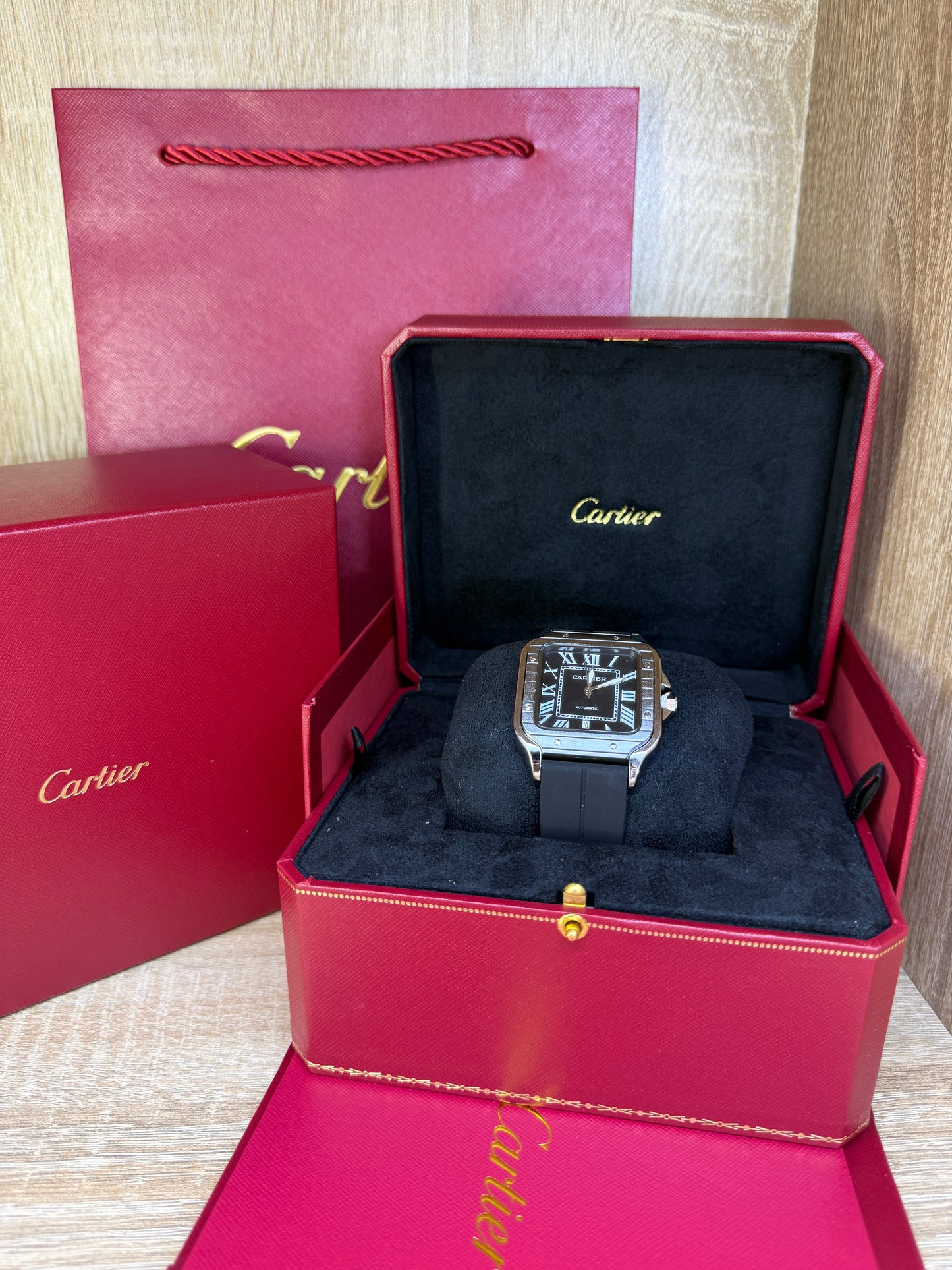 CARTIER SANTOS SILICONE HOMMES 2 COFFRET