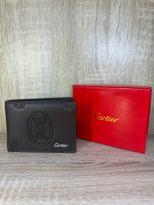 PORTE MONNAIE CARTIER MARRON HOMMES