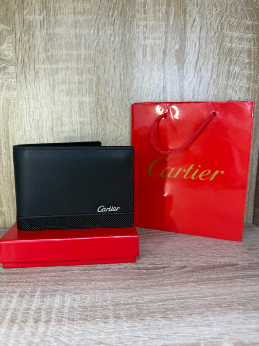 PORTE MONNAIE HOMMES CARTIER FULL BLACK AVEC SACHET