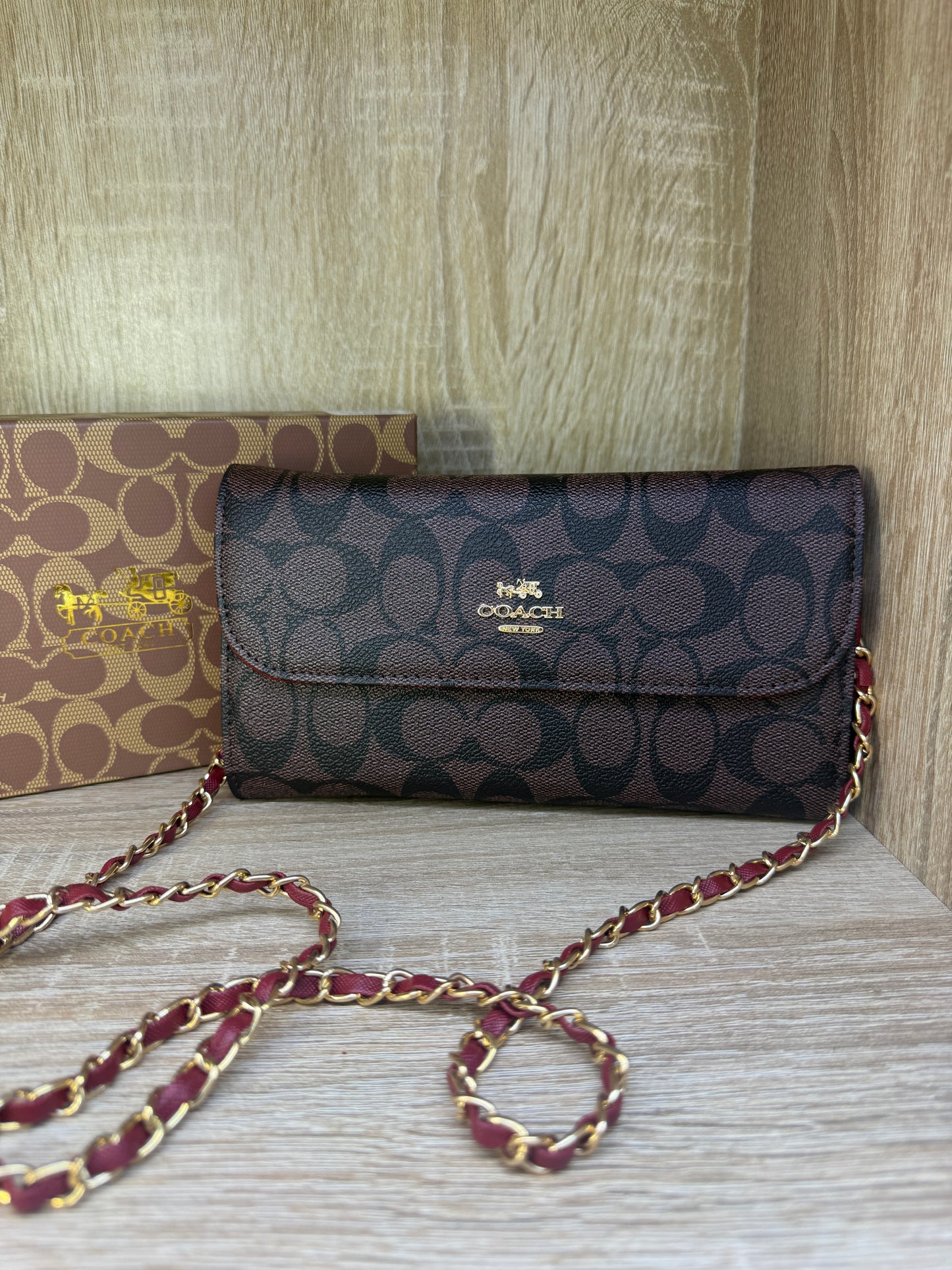 POCHETTE COACH FEMMES AVEC BANDOLIRE