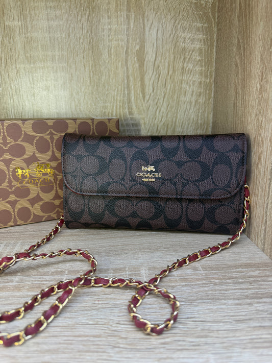 POCHETTE COACH FEMMES AVEC BANDOLIRE