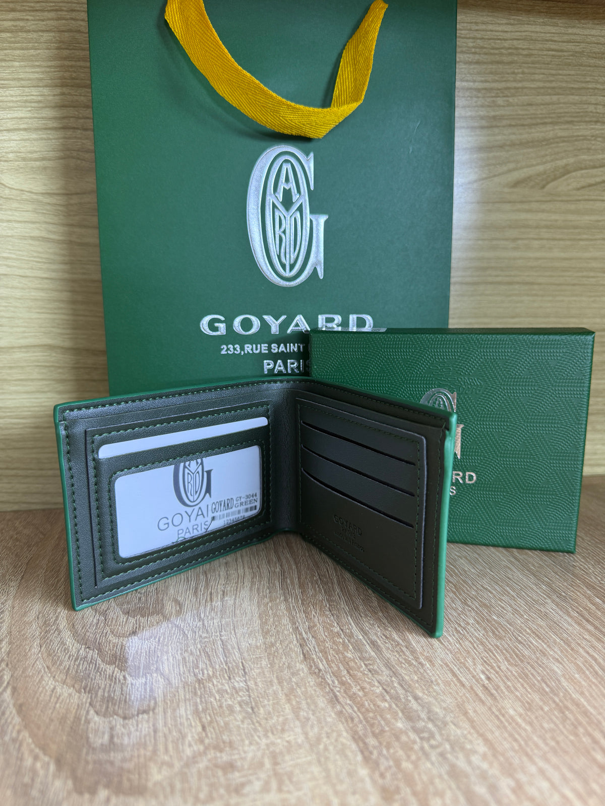 PORTE MONNAIE HOMMES GOYARD VERT AVEC SACHET