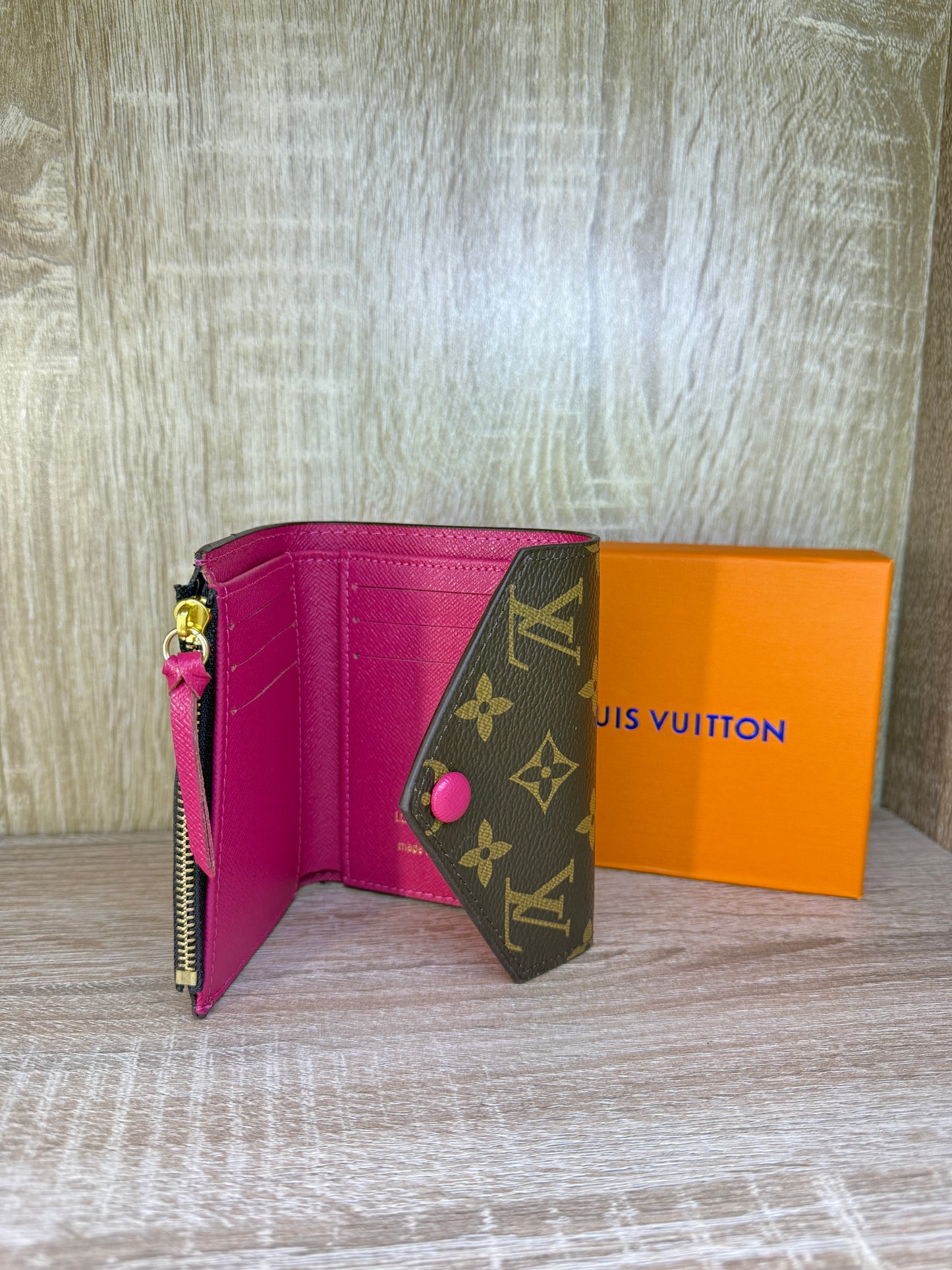 PORTE MONNAIE FEMMES LV ROSE FUSHIA