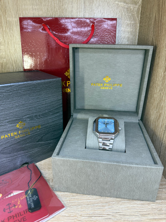 PATEK CARRE ACIER HOMMES AVEC COFFRET