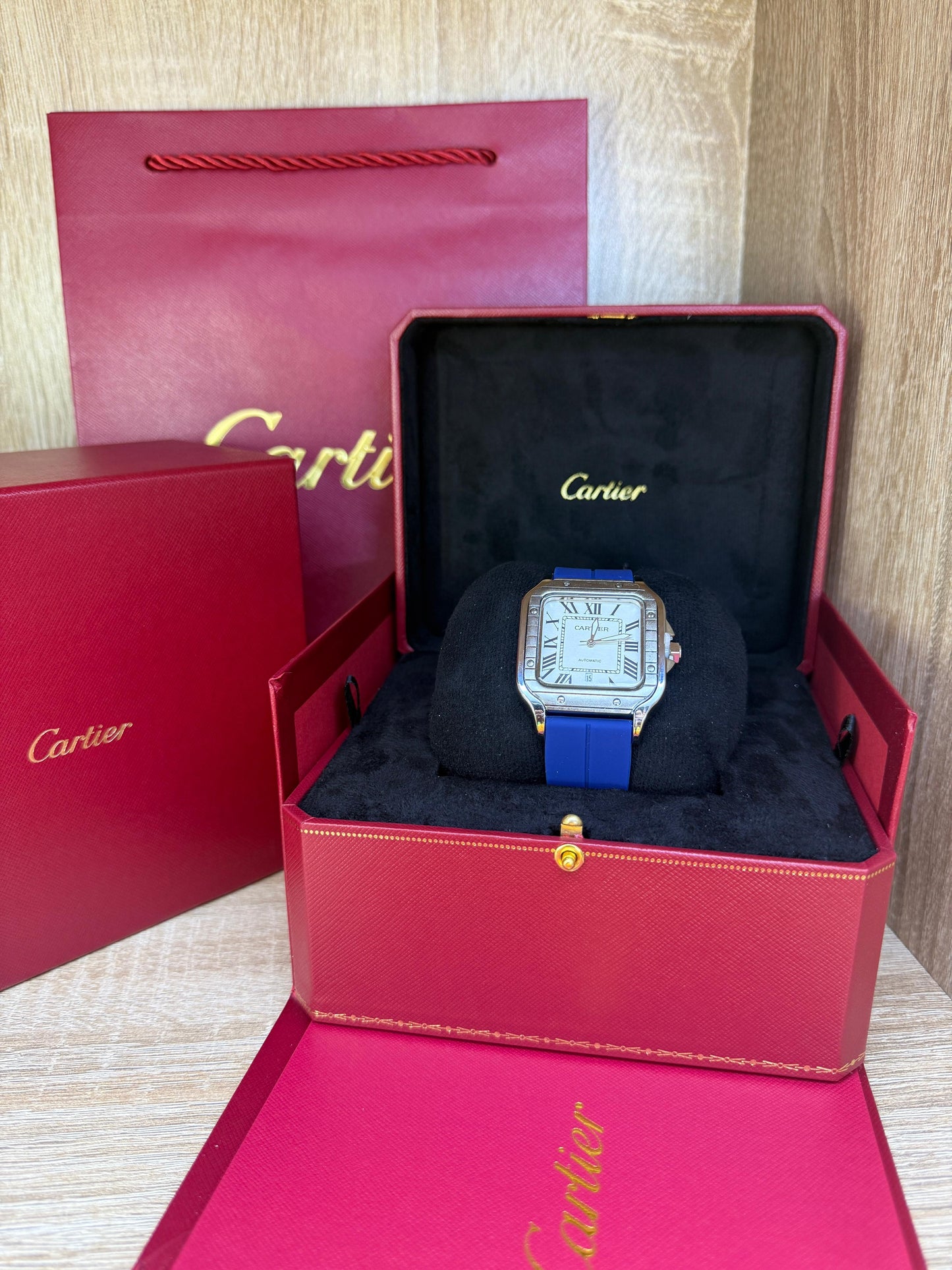 CARTIER SANTOS SILICONE HOMMES 2 COFFRET
