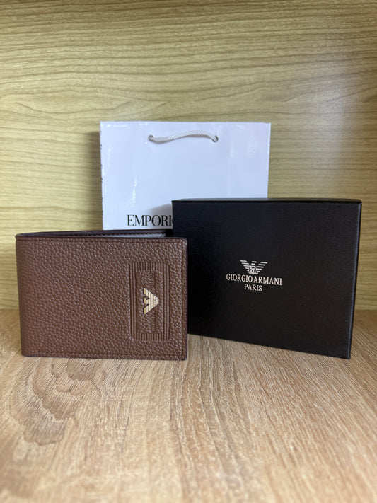 PORTE MONNAIE ARMANI HOMMES 3 MARRON AVEC SACHET