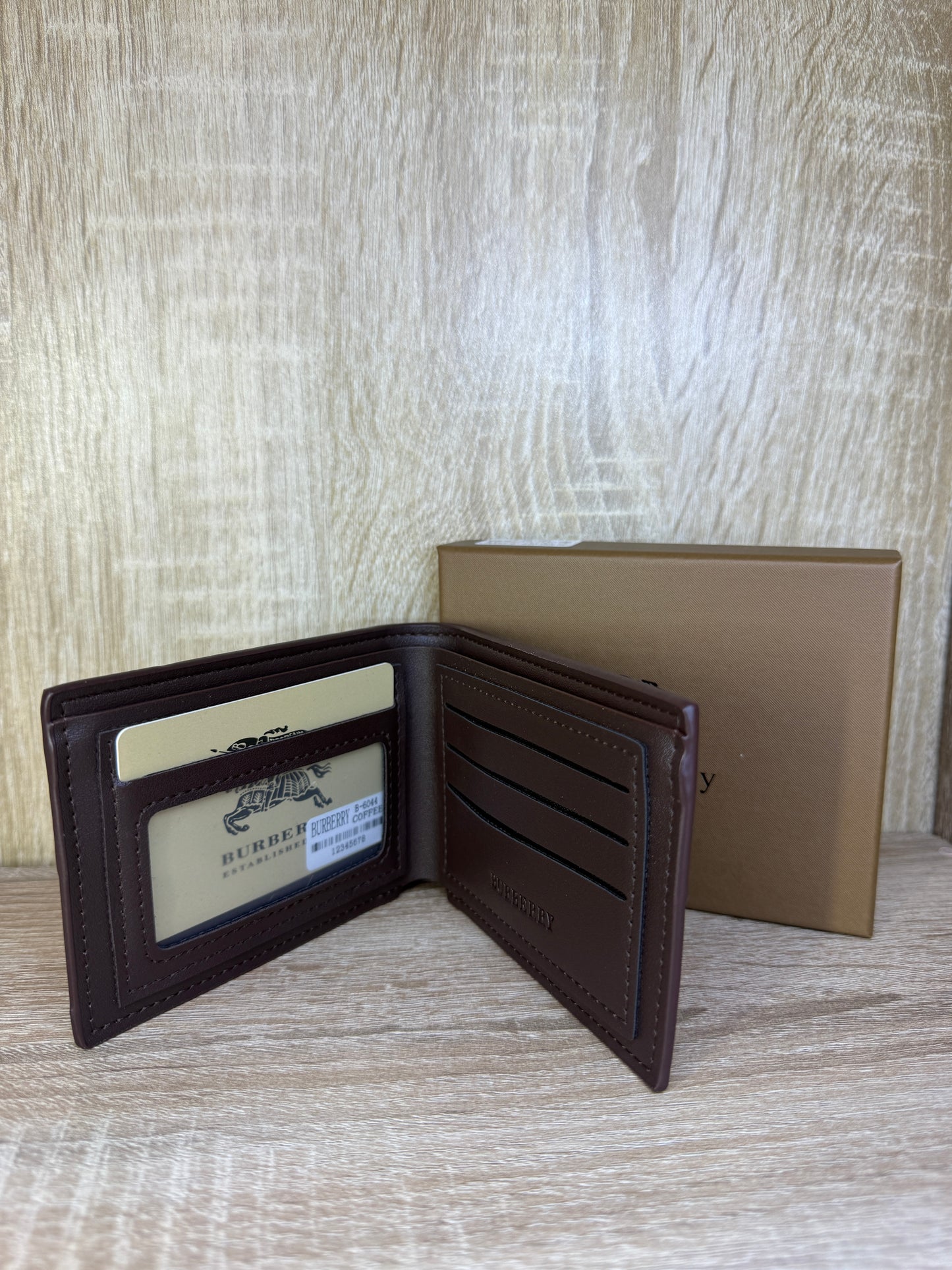 PORTE MONNAIE BURBERRY HOMMES MARRON