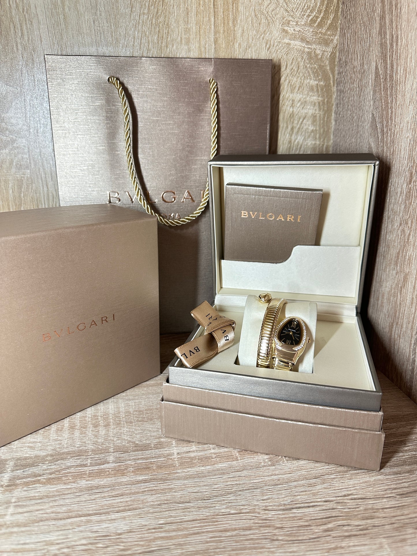 BVLGARI SERPENTI DIAMONDS DOUBLE BRACELET COFFRET