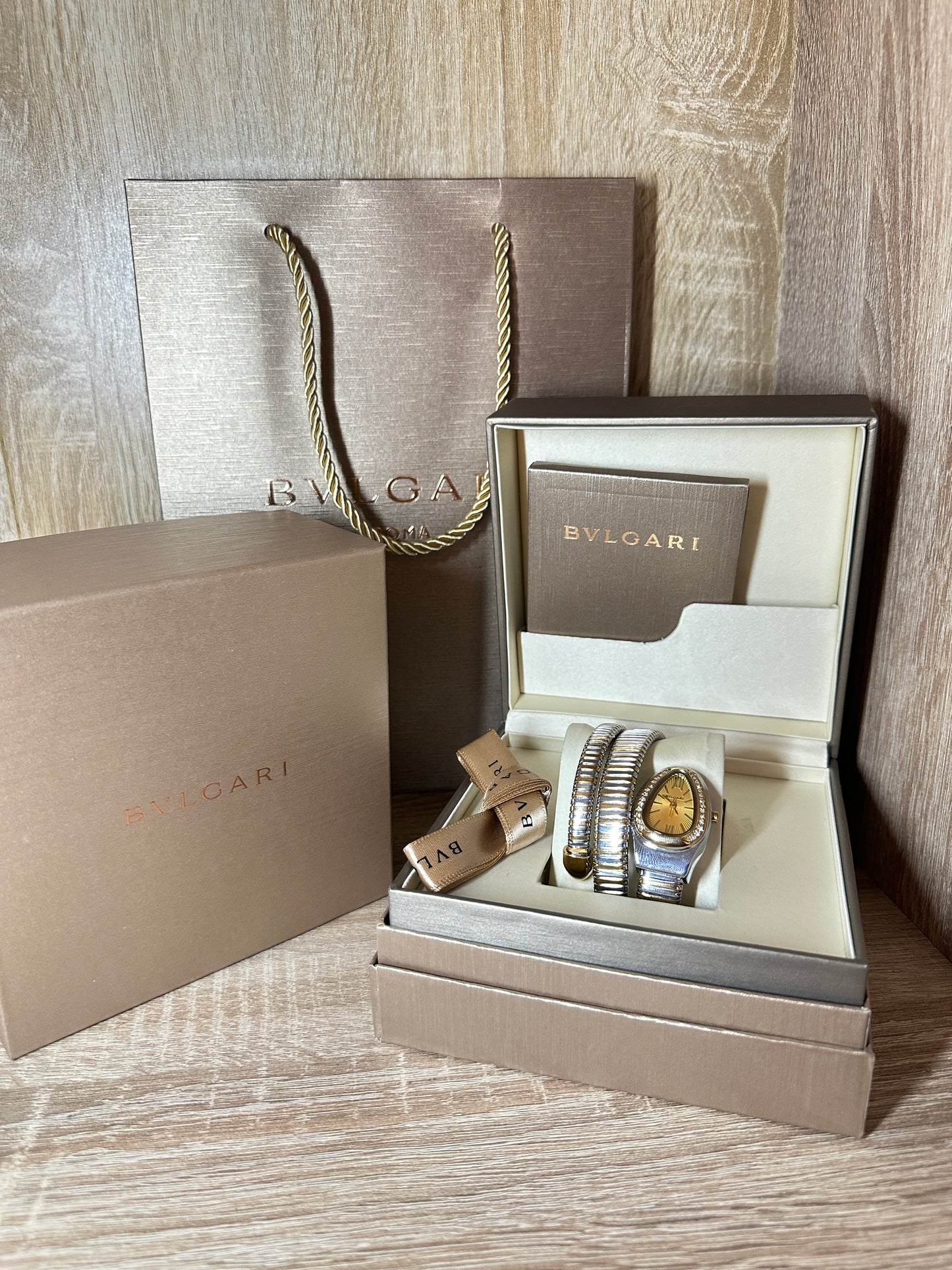 BVLGARI SERPENTI DIAMONDS DOUBLE BRACELET COFFRET