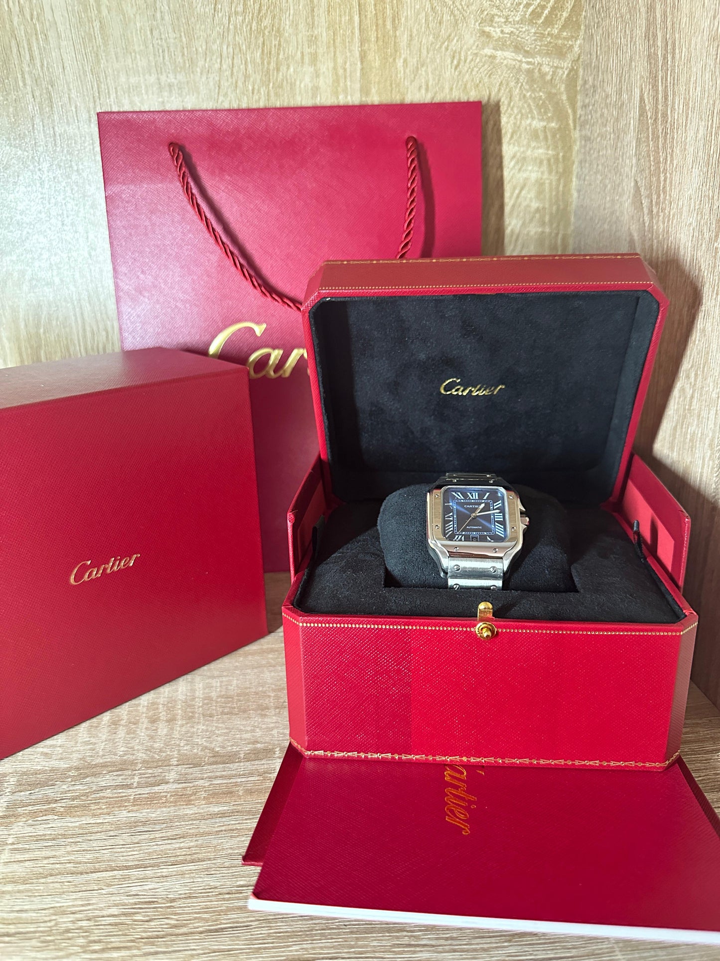 CARTIER SANTOS BLEU MASTER QUALITÉ