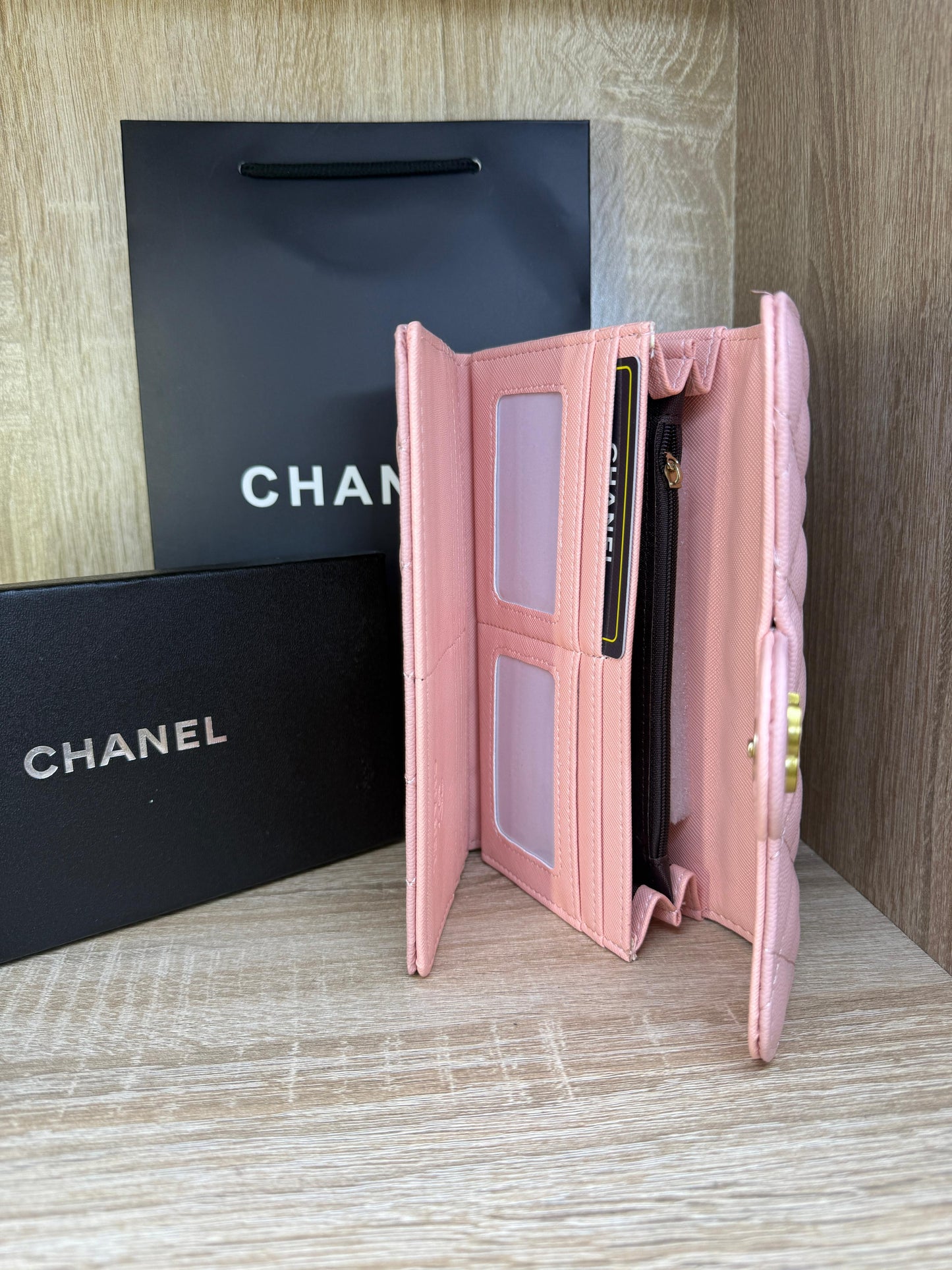 PORTE FEUILLE CHANEL FEMMES ROSE BB AVEC SACHET