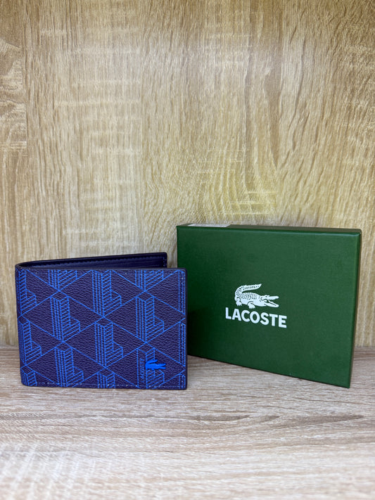PORTE MONNAIE LACOSTE BLEU HOMMES