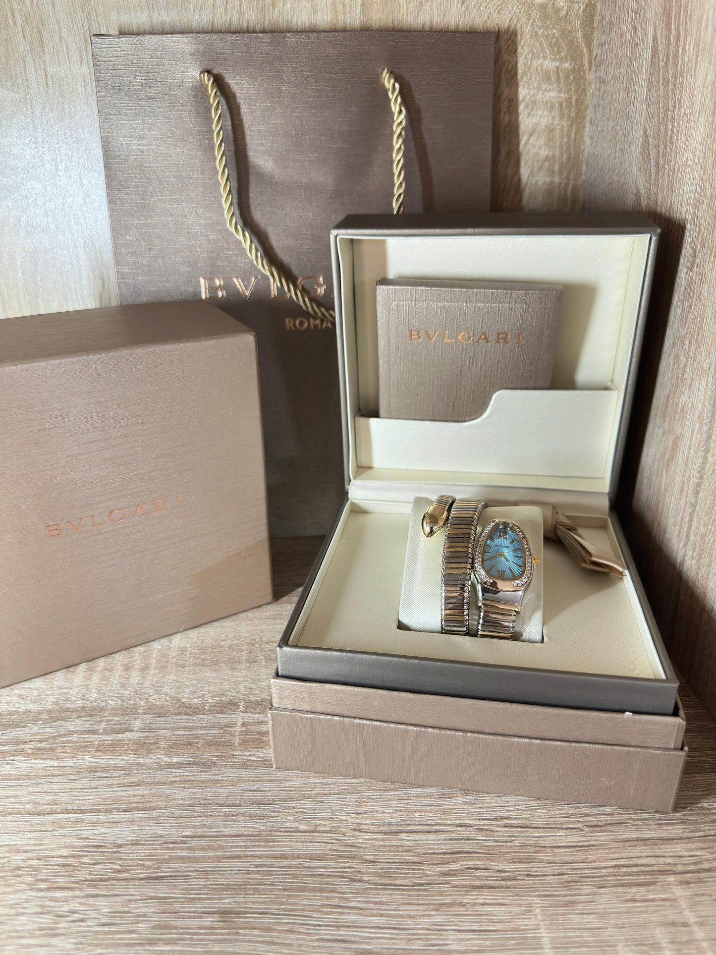 BVLGARI SERPENTI DIAMONDS DOUBLE BRACELET COFFRET