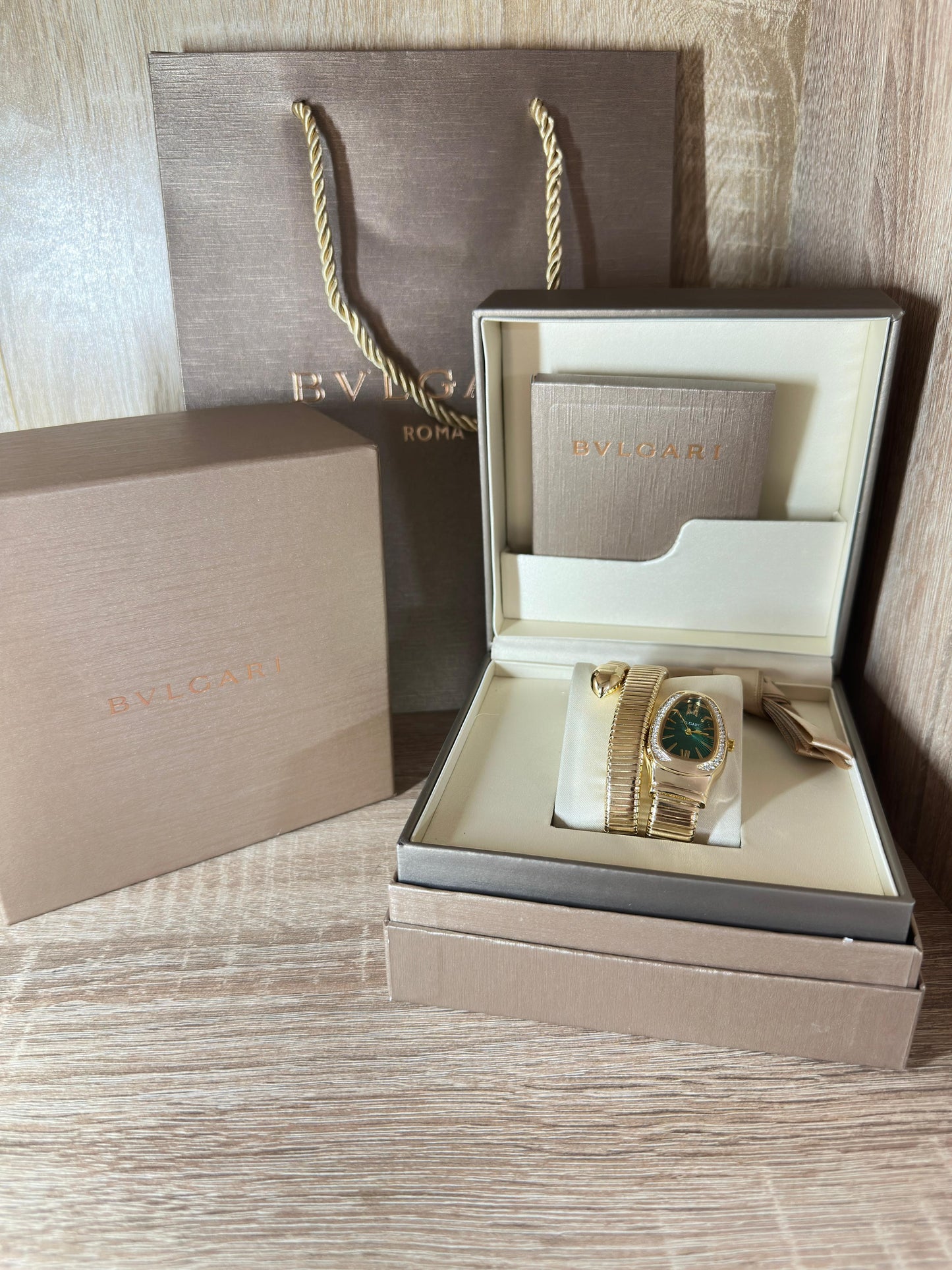 BVLGARI SERPENTI DIAMONDS DOUBLE BRACELET COFFRET