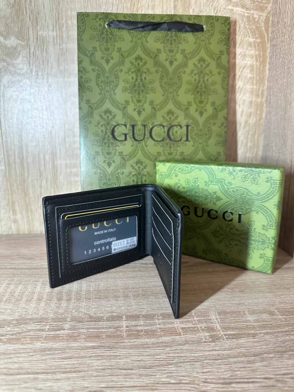 PORTE MONNAIE GUCCI FULL BLACK HOMMES