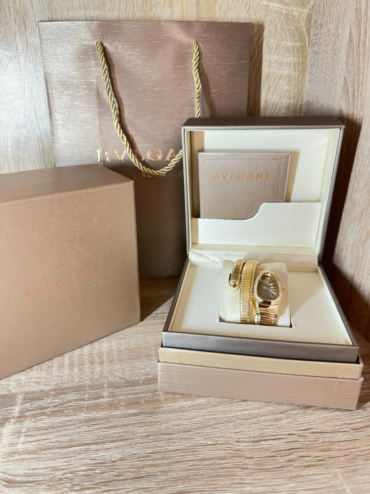 BVLGARI SERPENTI DIAMONDS DOUBLE BRACELET COFFRET