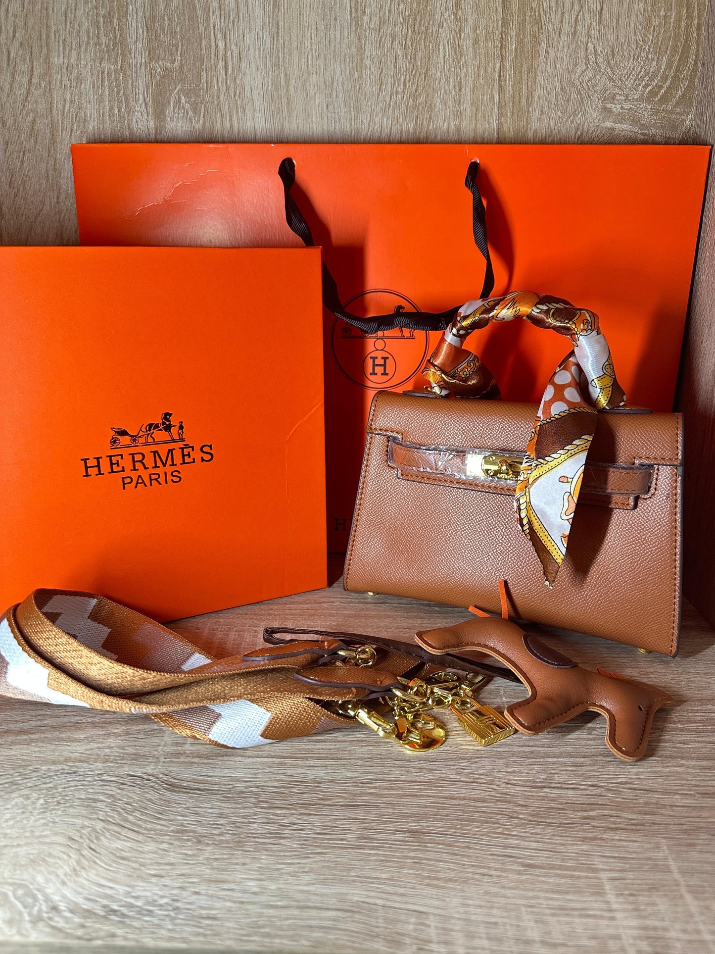 SAC HERMES MARRON