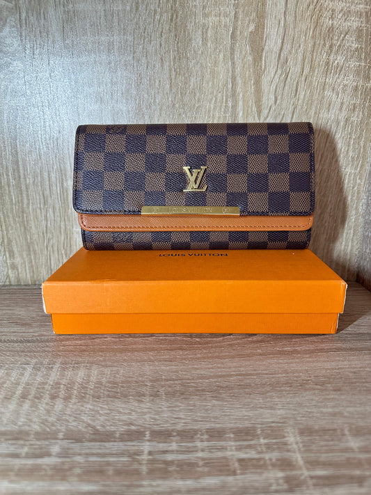 PORTEFEUILLE LV MARRON/ORANGE FEMMES