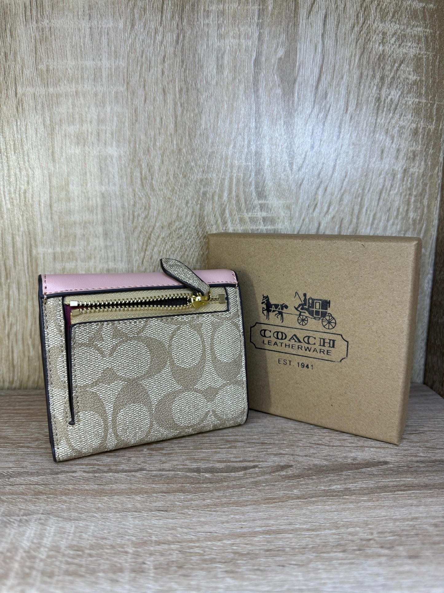 PORTE MONNAIE FEMMES COACH ROSE BEBE V