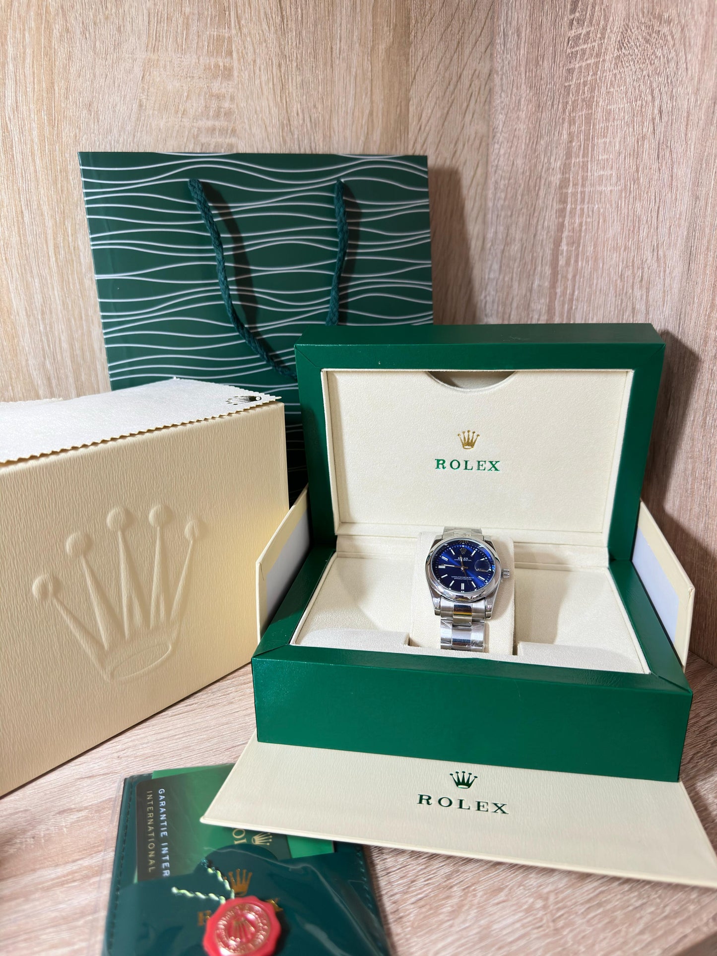 ROLEX 36MM TABLEAU BLEU